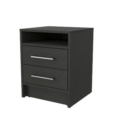 NicBex 14.6 inch Wide Nightstand with 2 Drawers,Modern Side Table with Metal Handles,Bedside Table for Bedroom,Living Room