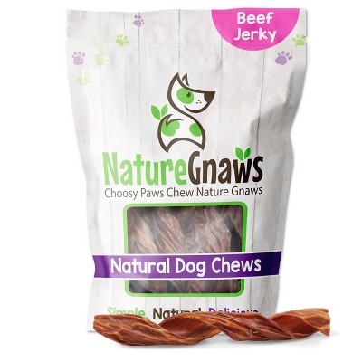 Nature Gnaws Jerky Springs 7-8" Beef Dog Treats- 12ct