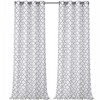 Kate Aurora Shabby Chic Living 2 Pack Semi Sheer Flocked Grommet Trellis Curtains - 54 in. W x 84 in. L, Gray - 2 of 3