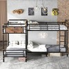 TiramisuBest Black Full XL Over Queen Metal Bunk Bed with Ladder and Slats Support - Ideal for Adults and Teens, Sturdy and Easy to Assemble - 4 of 4