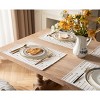 Aoibox Woven Cloth Placemats Set of 6 for Dining Table, Farmhouse Kitchen Tabletop Decor, Handcrafted Machine Washable Cotton Table Mats - 3 of 4