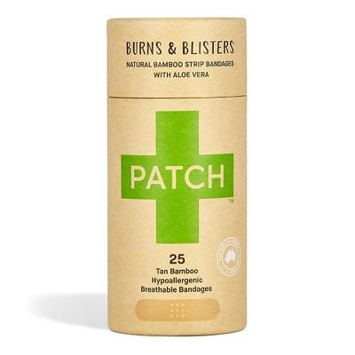PATCH Adhesive Strips with Aloe Vera, Rayon from Bamboo, 25 Count, 3 Packs, 75 Total