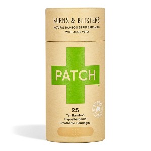 PATCH Adhesive Strips with Aloe Vera, Rayon from Bamboo, 25 Count, 3 Packs, 75 Total - 1 of 4