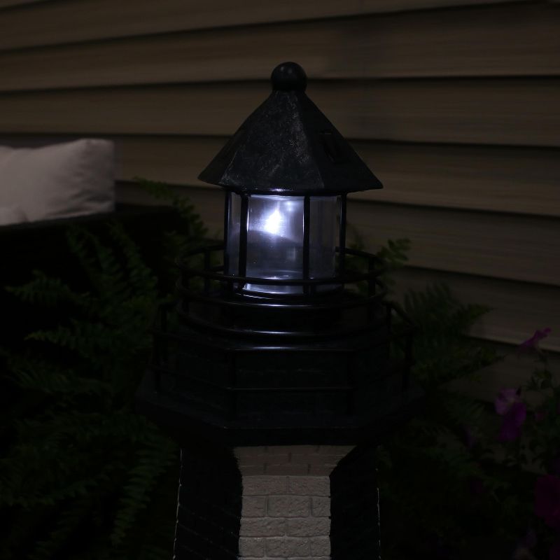 Sunnydaze Outdoor Backyard Garden Nautical Lighthouse Solar LED Pathlight Statue Figurine - 36", 2 of 13