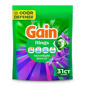 Gain Flings Moonlight Breeze Laundry Detergents - 31ct: Resealable