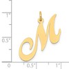 Black Bow Jewelry 14k Yellow Gold, Ella Collection, LG Fancy Script Initial Pendant A-W - 3 of 4