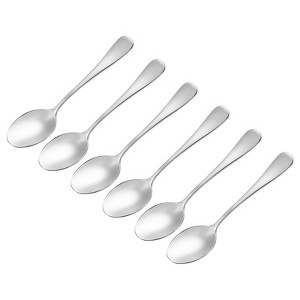 Unique Bargains 410 Stainless Steel Home Kitchen Restaurant Spoons 12 Pcs - 1 of 4