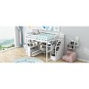 MAYEERTY Modern Solid Wood High-Capacity Slatted Frame King Platform Bed£¬Gray - 4 of 4