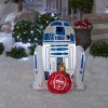 Star Wars Christmas Airblown Inflatable R2 D2 w/Ornament Wars, 3 ft Tall, White - 2 of 3
