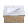 NicBex Floating Bathroom Vanity with Sink,Bathroom Sink Vanity with Soft Close Doors,Modern Bathroom Sink Cabinet for Bathroom,Oak/Walnut - 2 of 4