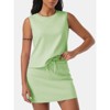 EXLURA EXLURA Womens Summer 2 Piece Short Skirt Sets Sleeveless Top and Tennis Skorts Dressy Cotton Matching Sweatsuits Outfits 2025 - 3 of 4