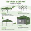 Canopy Tent 10x10 Easy Pop Up, Outdoor Shade Instant Canopy Tents, Comercial Instant Heavy DutyCanopy Pop Up Tent with 3 Sidewalls - 2 of 4