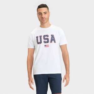 Men's USA Flag T-Shirt - Goodfellow & Co™ White - 1 of 3