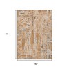 HomeRoots 5' X 8' Orange And Gray Abstract Washable Indoor Outdoor Area Rug - 3 of 4