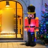 HOMCOM 6ft Christmas Inflatable Nutcracker Toy Soldier, Outdoor Blow-Up Yard Decoration with LED Lights Display - 2 of 4