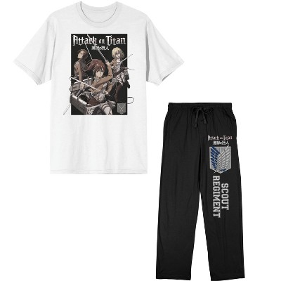 Attack On Titan Scout Regiment Men's 2-Pack Sleep Set
