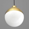 Progress Lighting Globe Collection 1-Light Pendant, Steel, Brushed Bronze, Opal Glass Shade - 2 of 4