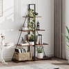 Jojoka Boat-Shaped 4-Tier Bookshelf, Narrow Modern Bookcase, Space-Saving Storage Shelf for Bedroom, Living Room, Stylish Home Decor - 3 of 4