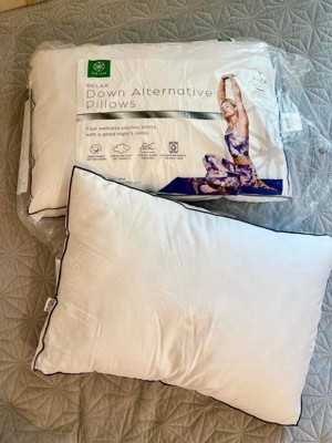 GAIAM Relax Cotton Gel Down Alternative Pillow Twin Pack & Reviews