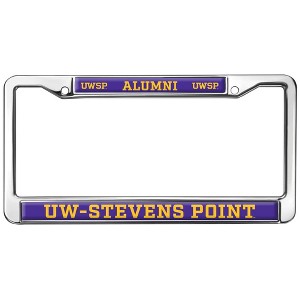 Wisconsin-Stevens Point Alumni Logo Full Size Standard License Plate Metal Frame - 1 of 4