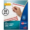 Avery Print & Apply Clear Label Dividers w/White Tabs 8-Tab Letter 50 Sets 11557 - 2 of 4