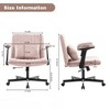QingMoon Criss Cross Office Chair, Velvet Desk Chair, Wide Seat Computer Chair with Adjustable Arms and Reclining Backrest for Home Office - 4 of 4