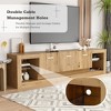 NicBex TV Stands for Living Room,Modern Entertainment Center with Cabinets and Open Shelves,TV Console for Living Room, Bedroom, Home,Natural - 4 of 4