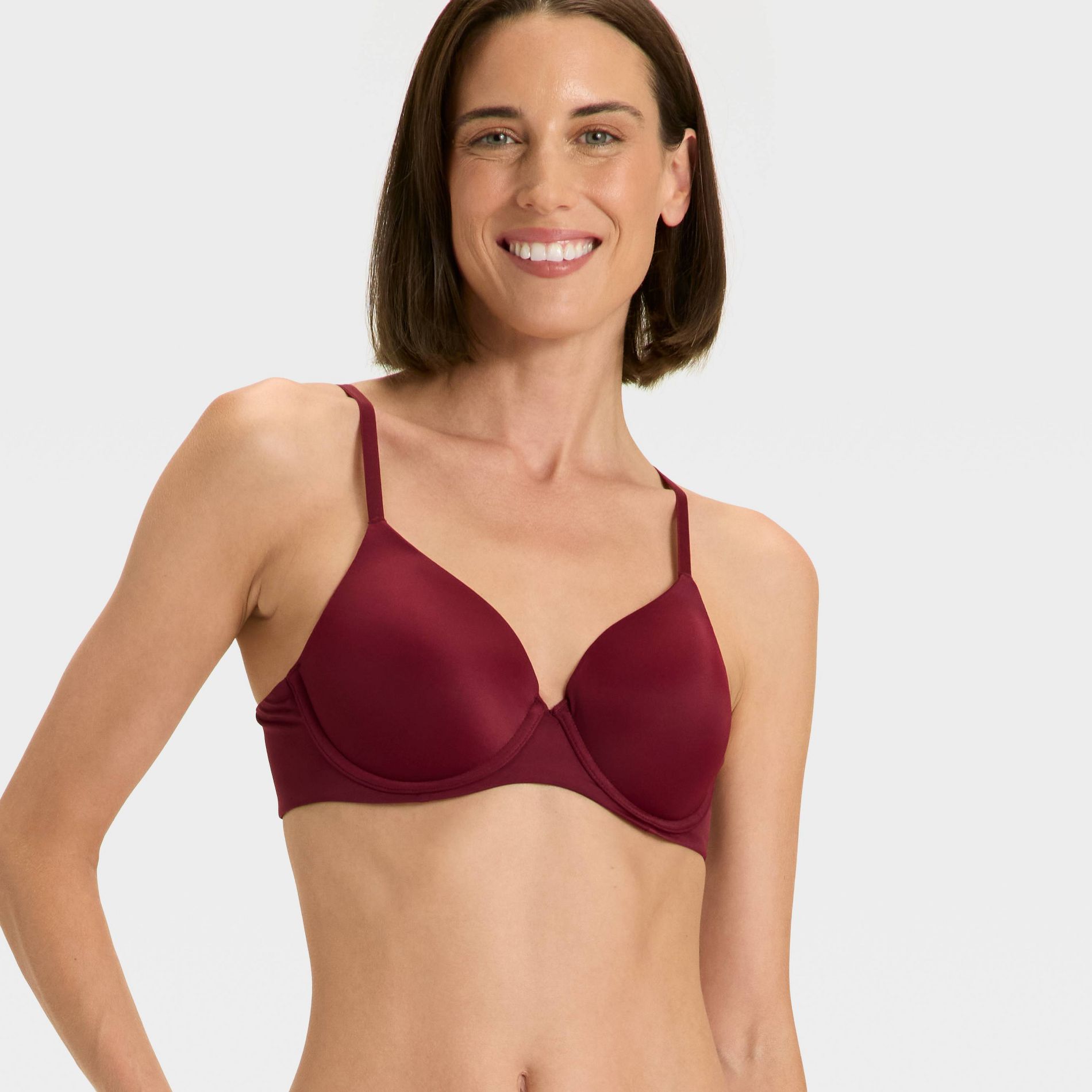 Women's Lightly Lined Full Coverage Bra - Auden™ Berry Red 36B