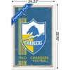 Trends International NFL Los Angeles Chargers - Retro Logo 17 Framed Wall Poster Prints - 3 of 4
