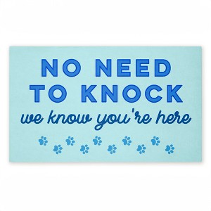 Stupell Industries We Know You're Here Printed Outdoor Door Mat, design by Lil' Rue, 18"x30" - 1 of 4