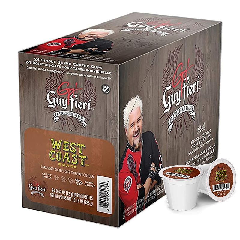 Guy Fieri Flavortown Roasts Coffee Pods, Gourmet Coffee in Single Serve Cups, 24 Count, 1 of 5
