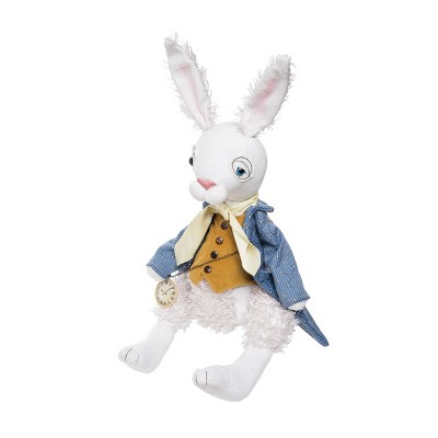 white rabbit stuffed animal alice wonderland