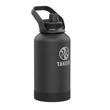 Takeya 64oz Actives Insulated Stainless Steel Water Bottle with Sport Spout Lid and Extra Large Carry Handle - Black