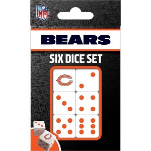 MasterPieces Officially Licensed NFL Chicago Bears - 6 Piece D6 Gaming Dice Set Ages 6 and Up - 1 of 4