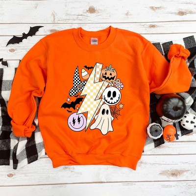 Simply Sage Market Women's Graphic Sweatshirt Lightning Bolt Halloween