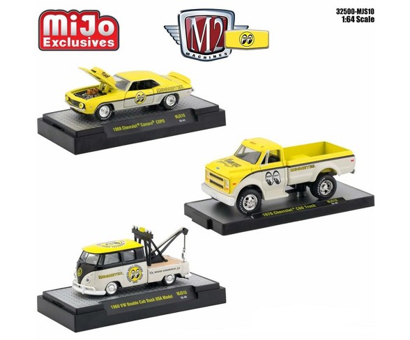 Mooneyes Assortment Set of 3 Cars Limited Edition to 3,200 pieces Worldwide 1/64 Diecast Models by M2 Machines