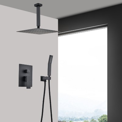 ONWITH Ceiling Mounted Shower System Combo Set with Handheld and 10"Shower head