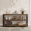 Whizmax 55" Industrial Console Table, 3-Tier Entryway Table with Storage Shelves, Long Sofa Table for Hallway, Living Room, Bedroom, Entrance - 3 of 4