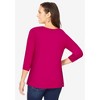Jessica London Stretch Cotton Scoop Neck Tee - 3 of 4