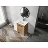 Vynxaria 36 in. Single Freestanding Glossy White Plywood Bath Vanity with White Ceramic Integrated Top KD-PACKING Ready to Assemble - 2 of 4