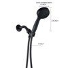 SEVOBAL Shower Faucets, Five-Function Handheld Shower Head with High-Pressure Performance and Flexible Hose, Black, 11"*9"*4" - 2 of 4