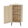 CAVINAS Corner Cabinet,Freestanding Corner with Rattan Door,Adjustable Shelves,88LB Capacity Corner Shelf for Kitchen,Bathroom,Living Room - 4 of 4
