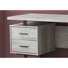 Monarch Specialties Computer Desk Home Office Laptop Left Right Set-Up Storage Drawers 60InchL Work Metal Laminate Grey Black Contemporary Modern - 3 of 4