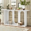 60" Modern Console Table with Arched Base and Lower Shelf for Entryway,Hallway,Living Room,Foyer-Baofuwish - 2 of 4