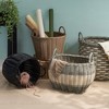 18" x 15" x 15" Oval Resin Woven Wicker Multi-Use Storage Basket with Handles for Towel, Toys, Magazines Storage - 4 of 4