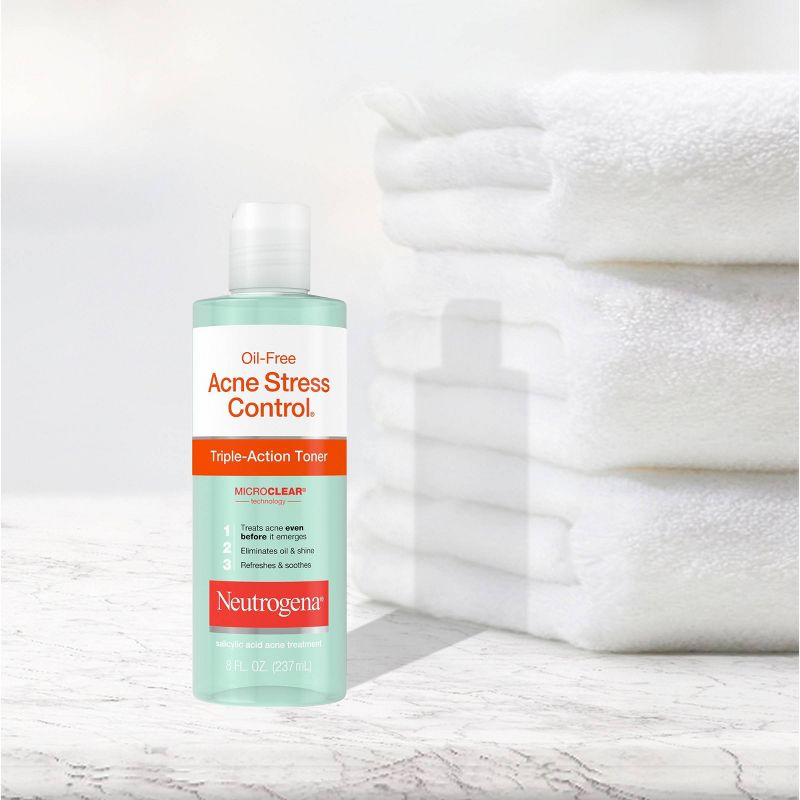 Neutrogena Oil-Free Acne Stress Control Triple-Action Toner with Green Tea &#38; Cucumber Extract - 8 fl oz, 6 of 10