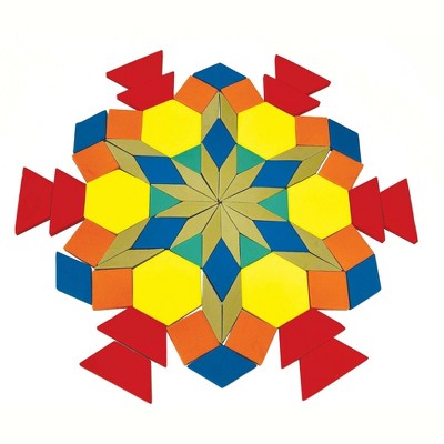 Colorful Foam Magnetic Pattern Blocks Set, 200 Pieces