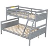 Kumasinova Twin-Over-Full Bunk Bed with Slanted Ladder & Safety Guardrails –  Solid Pine Wood Bed Frame, Convertible (Splits to 2 Beds) - 4 of 4