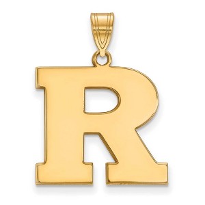 Black Bow Jewelry 14k Yellow Gold Rutgers Scarlet Knights NCAA Large Pendant - 1 of 3