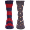 MeMoi Men's 2 Pair Pack Cashmere Novelty Crew Socks - 2 of 4